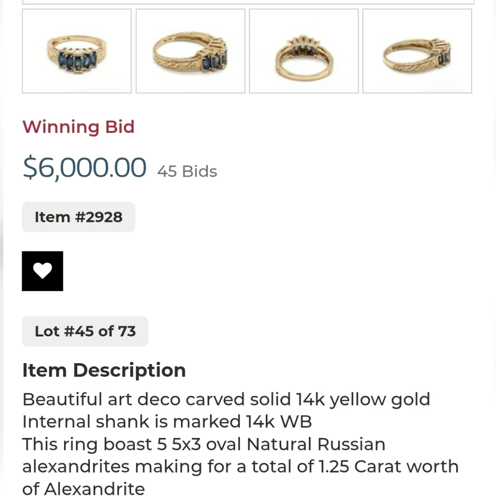 Vtg 1912 Weinman Brothers 10k sapphire solid Gold ring diamond accents  3.7g